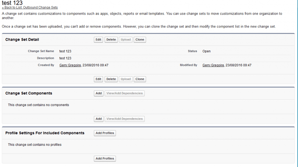 Salesforce change set example