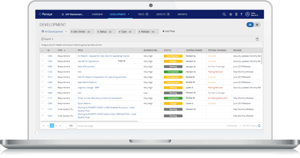 TDX Requirement Traceability