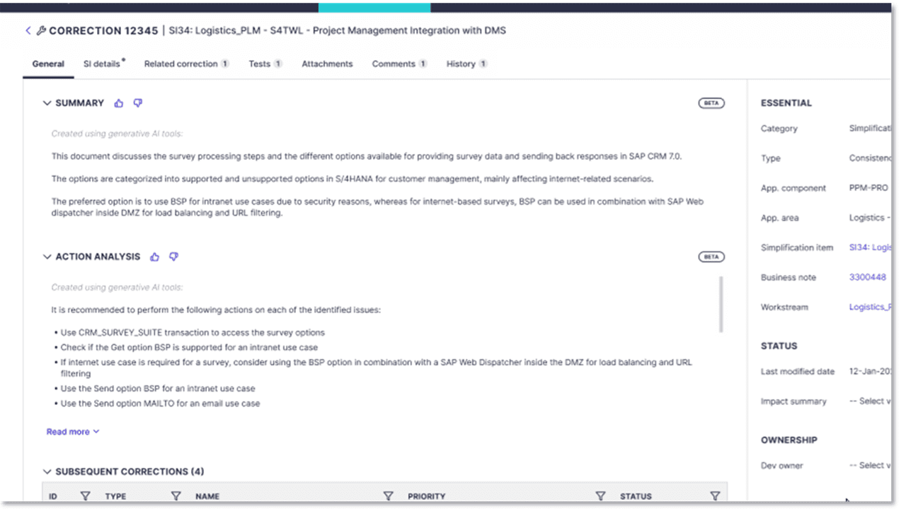Simplifier Screen
