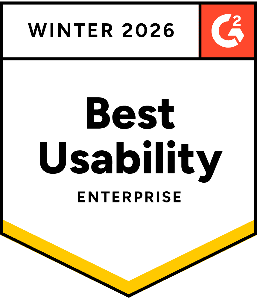 G2 Badge - Best Usability - Winter 2026